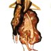 Nuno felt wool scarf with ruffle and fringe chiffon silk chocolate brown peach amber honey mustard