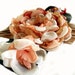 Wrist corsage. Leather bracelet with silk flowers and stones. Boho chic wedding cuff. Valentine