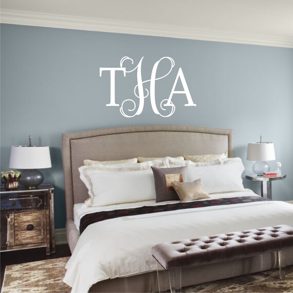 Vines Monogram Mix Vinyl Wall Decal M016