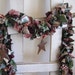 Christmas Garland with Rustic Stars,Holiday garland,Holiday wall hanging,fabric swag garland,Christmas decoration,rustic star garland