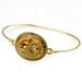 Steampunk Vintage Gruen Gold Watch Movement n Topaz Crystal Bracelet