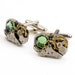 Vintage Watch Movement n Erinite Crystal Steampunk Cuff Links