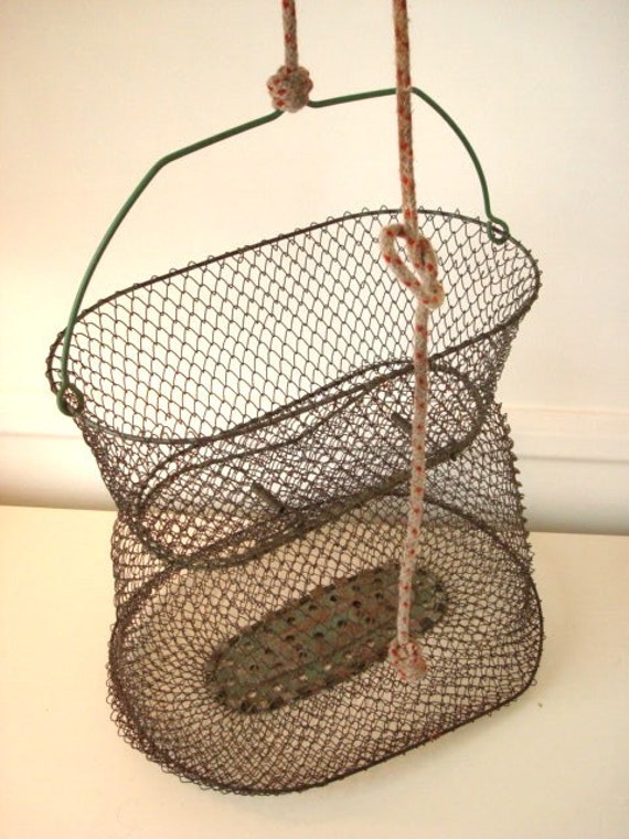 French Wire Fishing Basket