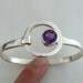 Silver Hook Bracelet with Amethyst