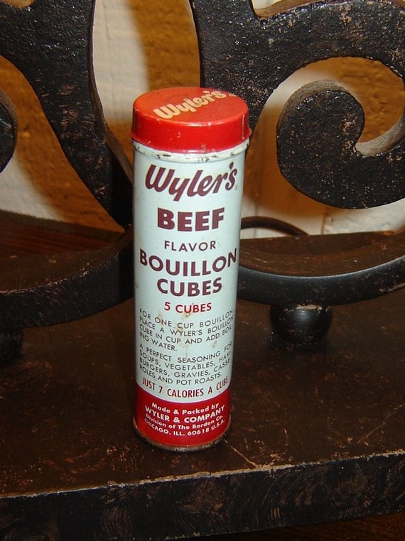 1956 Wyler's Beef Bouillon Cubes Tin