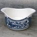 Vintage Currier and Ives Horse Drawn Carriage Gravy Boat, Blue