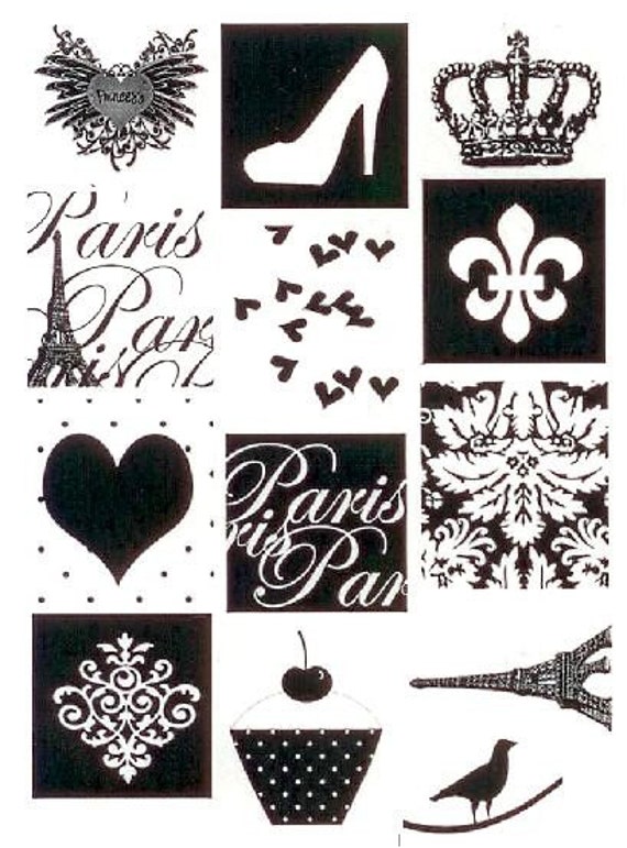 13 Fusible Glass Decals ANY COE Roman013