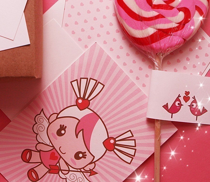 Valentine Love Stationery Set Printable PDF by paperglitter