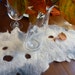 Rustic Modern Felted Table Runner, Gray and White 100% Wool