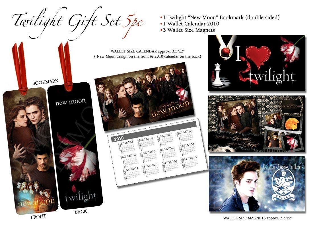 TWILIGHT Saga New Moon Gift Set Twilight Pocket Calendar