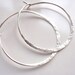 Sterling Silver Hoop Earrings Hammered, 20 gauge