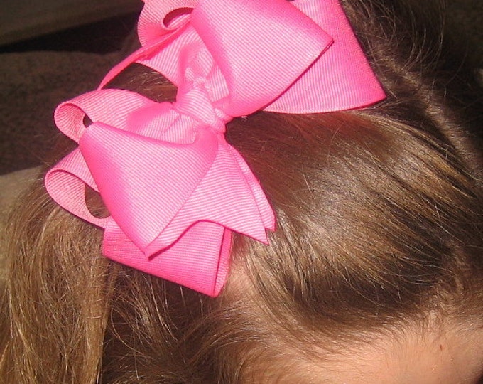 Big hair Bows, layered Bows, Lot Set of 10 Hair Bows, Double Layered Boutique Bows, Princess Hair bows, Stacked Bows, Girls headbands, dcs
