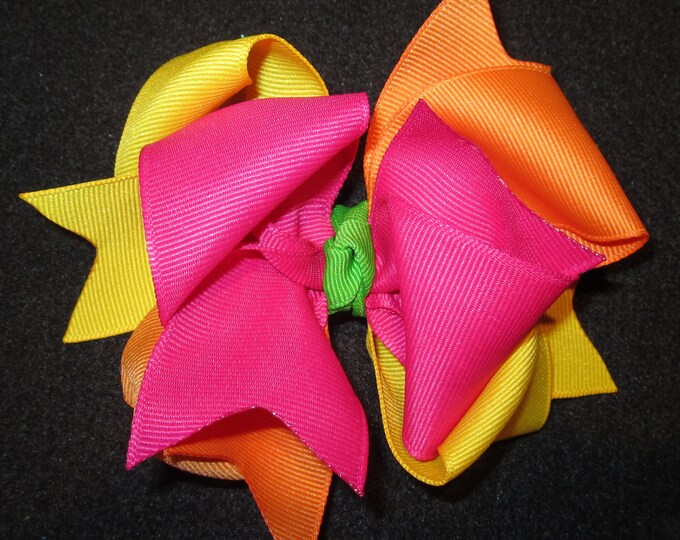 Citrus Cooler M2M m2mg Hair Bow for Gymboree Girls Triple Layers and Loops