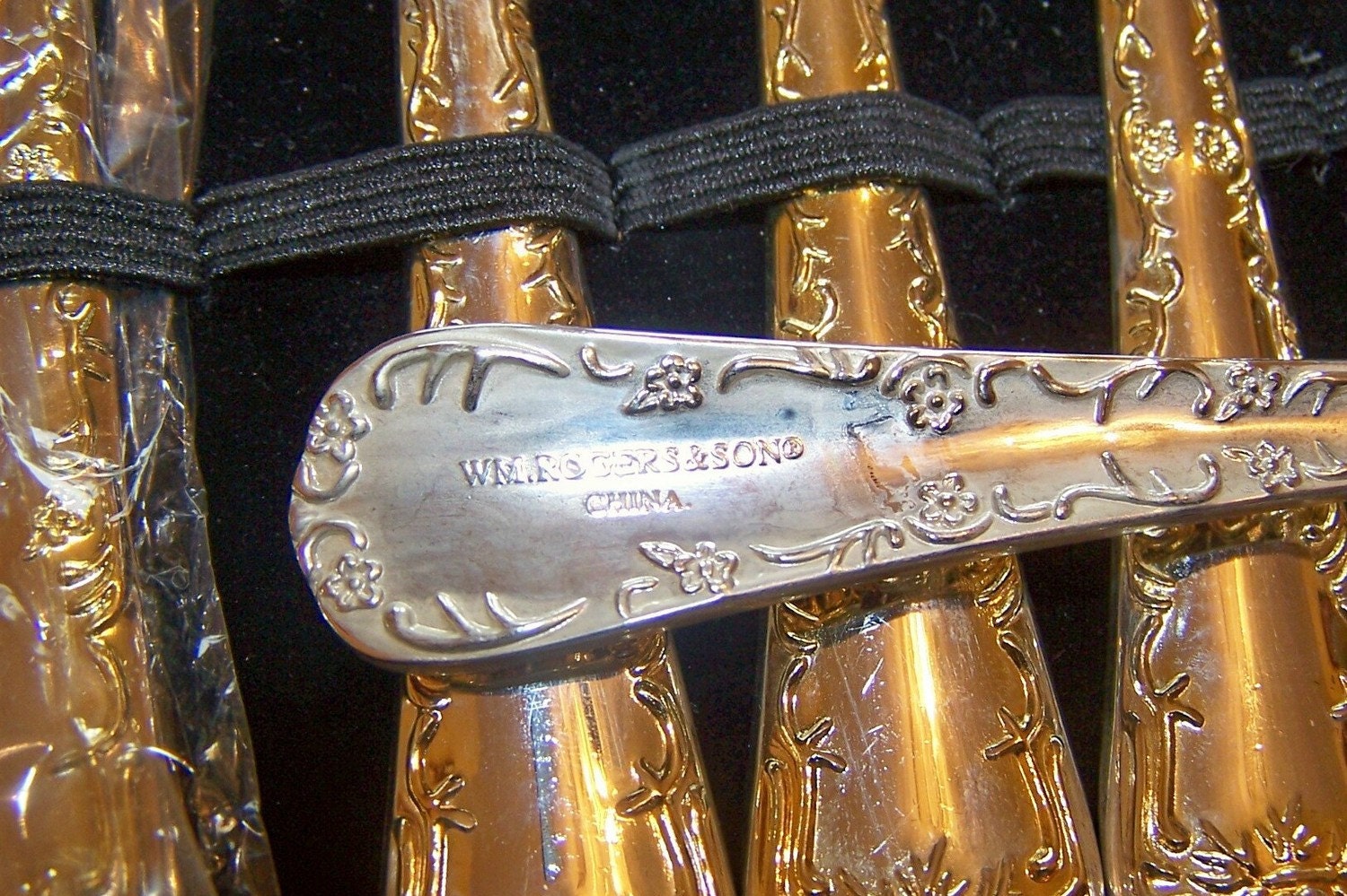 Wm and Rogers Sons Silverware Silver and Gold 23 pcs in case