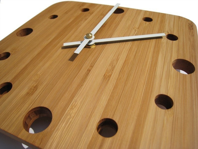 Eco Friendly Bamboo Wall Clock 10 Inch