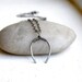 Lucky Horseshoe Necklace , Lucky Charm , Sterling / Silver , Oxidized