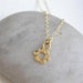 Flower Necklace , Gold Flower Charm , Gold Fill , Simple Everyday Jewelry