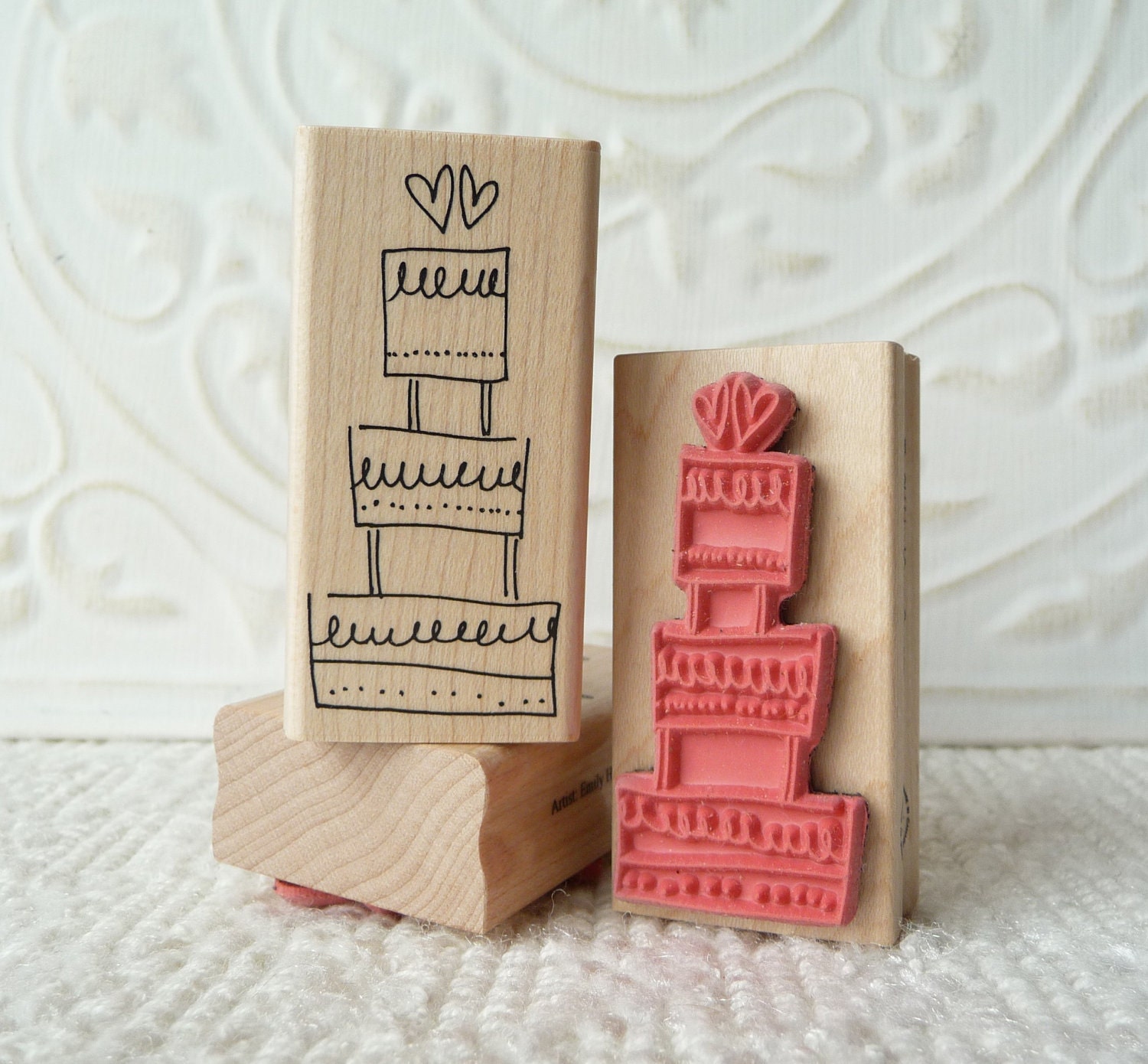 Wedding Cake rubber stamp from oldislandstamps