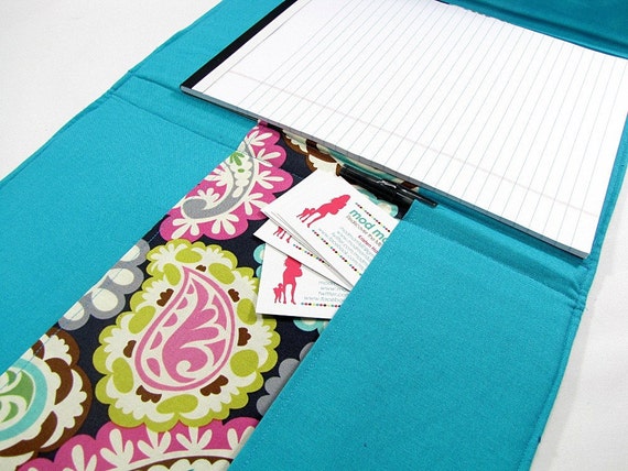 Items similar to Large ForgetME Not Notepad Clutch- Custom on Etsy