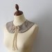 PeterPan Collar Double-Face Wine and Natural ooak