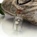 Miniature dried white flower glass vial pendant- Gypsophila Baby's Breath spray- Spring jewellery- Wholesale and wedding favours available