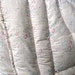 Vintage eiderdown/comforter, soft florals on cream background, 1940's shabby chic