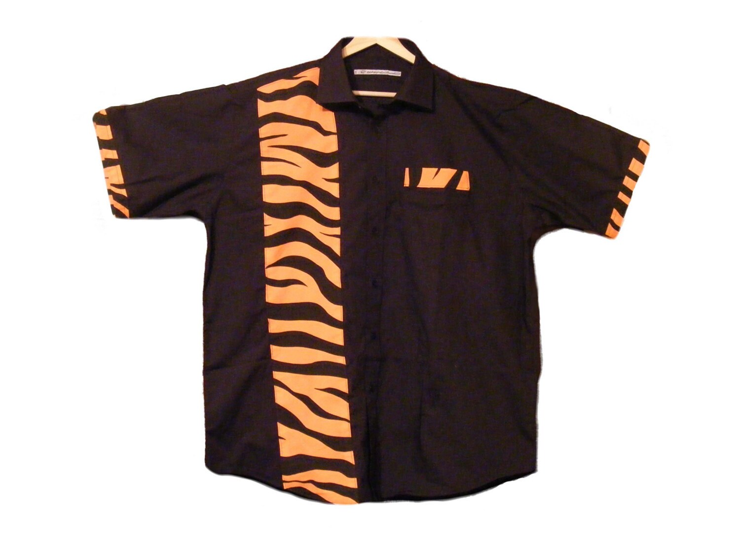 Mens Tiger Stripe 50s Bowling Shirt very Rockabilly