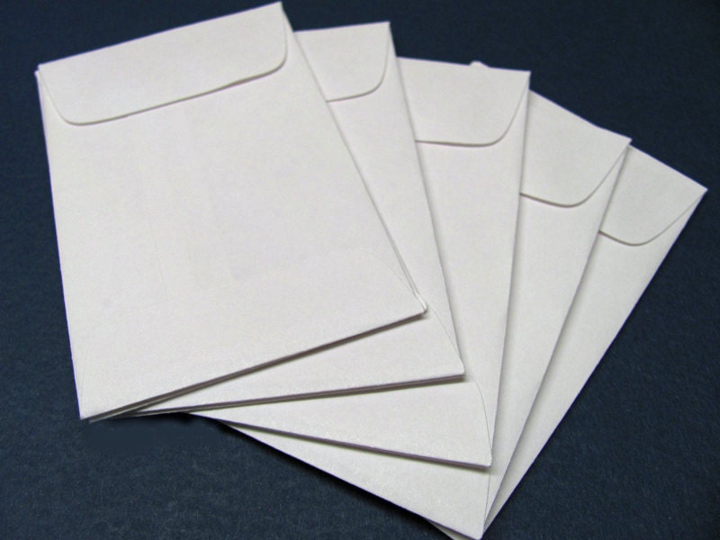 25 Mini Business Card White Envelopes