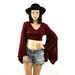 Vintage 90's Velvet Angel Sleeve Cropped Top