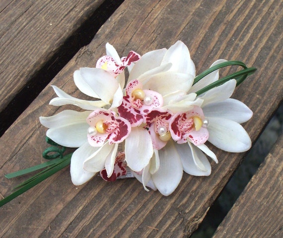 White Orchid Wrist Corsage