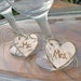 Birch Heart Mr. and Mrs. Wedding Toasting Glass Charms