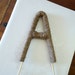 Wedding Cake Topper Rustic Personalized Twine/ Rope Letter