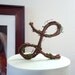 Rustic Cake Topper 4" Script Initial - Any Letter
