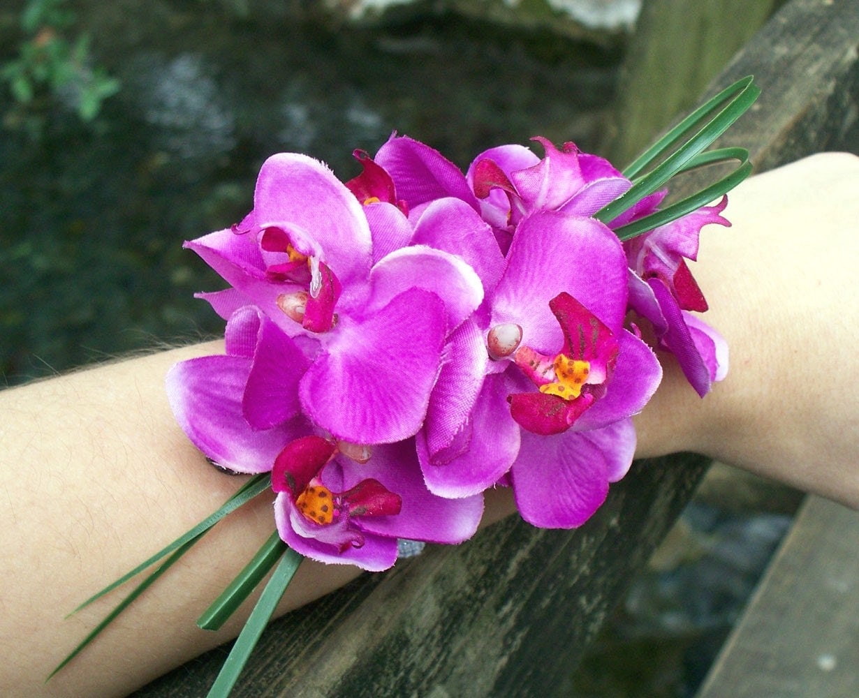 Magenta Orchid Wrist Corsage