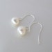 Freshwater pearl drop earrings on silver plated surgical steel earwires