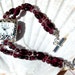 Silver Watch Garnet Jewelry W086