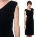 Black Cocktail Dress 60s Mod Collar A Line 1960s Formal LAiglon Sheath Shift Classic Party Vintage Little Black Dress Large L