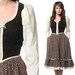 70s Gunne Sax Prairie Dress Calico Floral 1970s Hippie Boho Brown Cream Lace Up Bohemian Puff Sleeve Cotton Vintage Midi Ruffle Medium