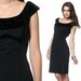 50s Cocktail Dress Wiggle Black Velvet 60s Mad Men 1950s Fitted 1960s Party Hourglass Vintage Boatneck Formal Evening Dress Medium Large M L