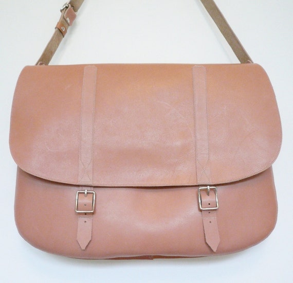 Natural Leather Shoulder Bag by frenchenglish on Etsy