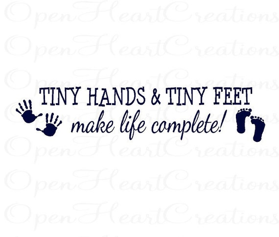 Download Items similar to Nursery Wall Quote - Tiny Hands and Tiny ...