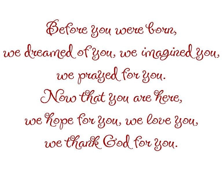 Before You Were Born Wall Decal Baby by openheartcreations