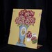 Magnet Board - SALE - Floral elegance fabric - 11" x 12" Freestanding