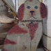 Vintage OLD Wood Spaniel-like Sitting Dog SHABBY