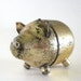 Persevering Pig - Vintage 1960s Metal Piggy Bank