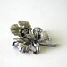 RESERVED for Erica, Cattleya Orchid Brooch Sterling Silver Flower Mid Century Pin