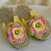 Crochet Flip Flops Girls size 13/1 READY TO SHIP