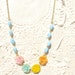 Beaded Flower Necklace - Whimsy - Whimsical - Romance - Bridal