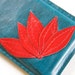 Leather iPhone Sleeve in Teal Blue