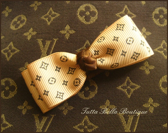Louis Vuitton Inspired Tuxedo Bow Tie Hair Bow
